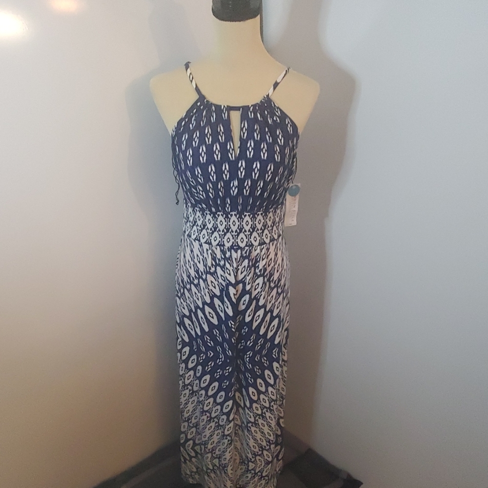 Blue and white Maxi dress